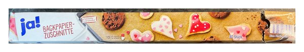 ja! Backpapier-Zuschnitte von Rewe, Packung