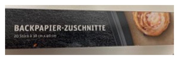 Oho Backpapier-Zuschnitte von Globus, Packung