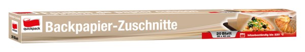 Quickpack Backpapier-Zuschnitte (bei Woolworth), Packung