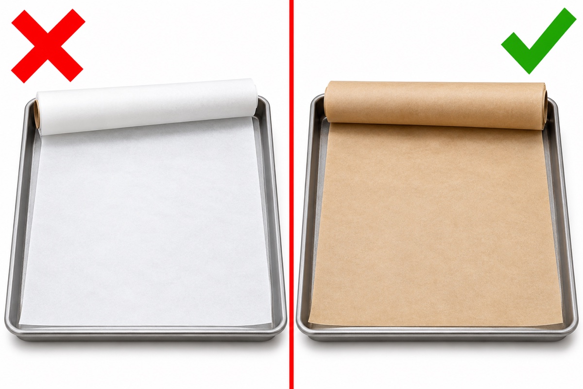 Backpapier im Vergleich: Weiß gebleicht vs. Ungebleicht